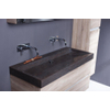 Forzalaqua Palermo wastafel 120.5x51.5x9cm Rechthoek 0 kraangaten Natuursteen Hardsteen gezoet SW67796